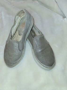 Jimmy Choo Slip-On Espadrille Sneakers in Gold